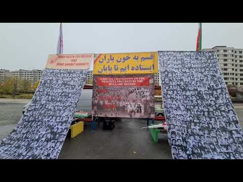 تظاهرات ایرانیان آزاده در برابر دادگاه دژخیم حمید نوری - ۹آباناستکهلم