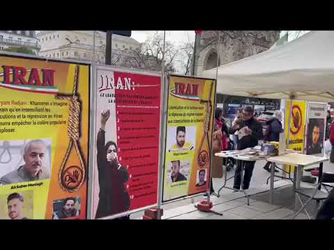 باريس اقامة معرض للكتاب وصور شهداء الانتفاضة الوطنية للشعب الإيراني