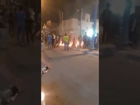 اعتراض به گرانی - آتش زدن لاستیک در خیابانهای سوسنگرد توسط جوانان جوانان
