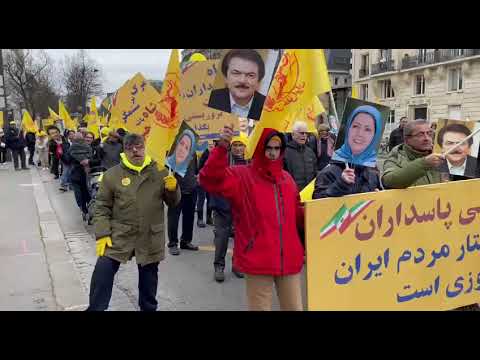 پاریس تصاویری از تظاهرات ایرانیان آزاده در سالگرد انقلاب ضدسلطنتی ۲۳بهمن