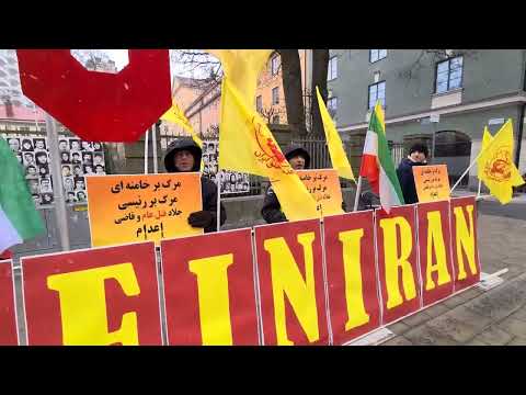 تظاهرات ایرانیان آزاده و بستگان شهیدان سربه‌دار استکهلم سه‌شنبه ۹ فروردین ۱۴۰۱