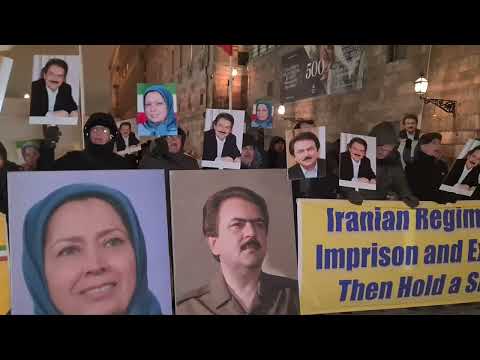 استکهلم - تظاهرات ایرانیان آزاده در اعتراض به اقدامات سرکوبگرانه قضاییه جلادان علیه مجاهدین ۲۱آذر