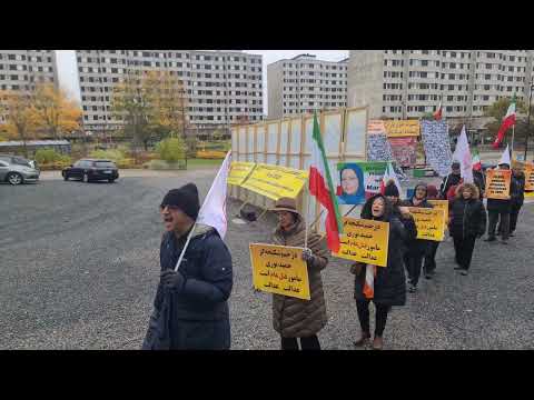 استکهلم - تظاهرات ایرانیان آزاده در برابر دادگاه دژخیم حمید نوری -دادخواهی قتل‌عام شدگان سال ۶۷ -