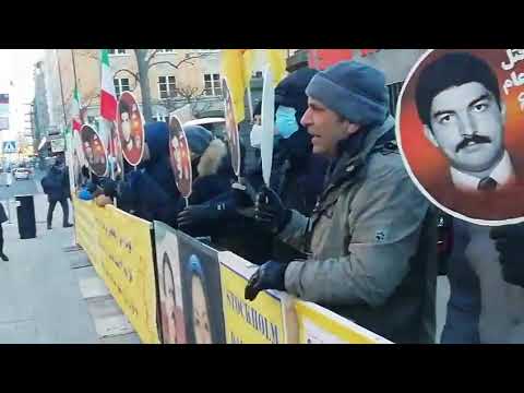 تظاهرات ایرانیان آزاده در سوئد همزمان با چهارمین جلسه بازپرسی از دژخیم حمید نوری  ۸آذر
