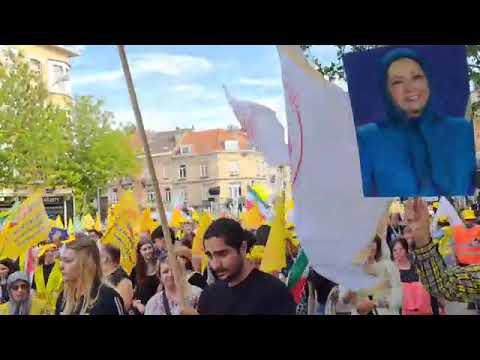 مظاهرة حاشدة في بروكسل: آلاف الإيرانيين يطالبون بإنهاء الديكتاتورية