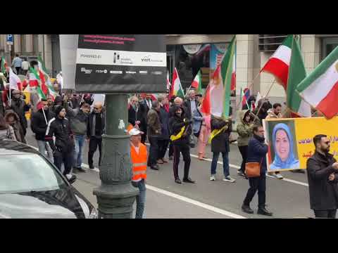 بروکسل تظاهرات گسترده ایرانیان آزاده همزمان با اجلاس وزیران خارجه اتحادیه اروپا برای لیست‌گذاری سپ