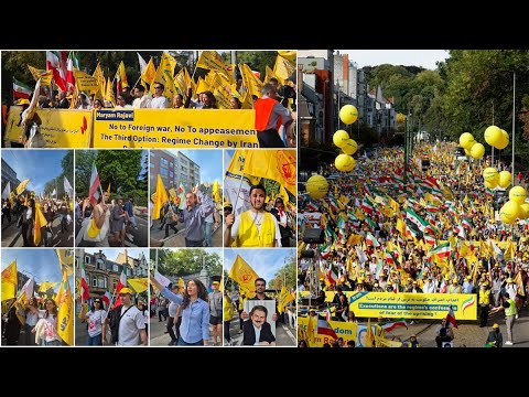 مظاهرة حاشدة في بروكسل: آلاف الإيرانيين يطالبون بإنهاء الديكتاتورية