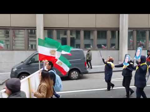 بروکسل تظاهرات گسترده ایرانیان آزاده همزمان با اجلاس وزیران خارجه اتحادیه اروپا برای لیست‌گذاری سپ