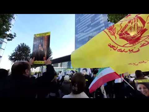 تظاهرة الإيرانيين في لوكسمبورغ بالتزامن مع اجتماع وزراء خارجية الاتحاد الأوروبي