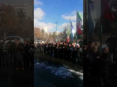 تجمع احتجاجي لمتقاعدي اتصالات تبریز احتجاجا على وضعهم المعيشي