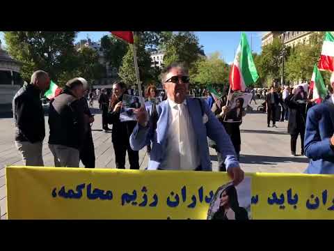 آکسیون اعتراضی ایرانیان آزاده در پاریس در محکومیت جنایت رژیم