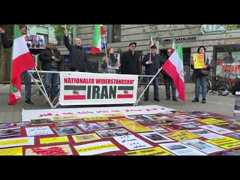 وقف تضامنية للإيرانيين في مونستر لدعم الانتفاضة الوطنية في إيران