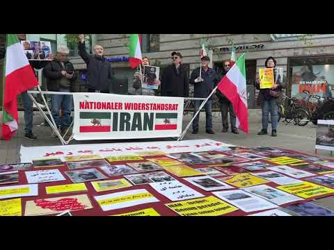 مونستر آلمان-برگزاری میز کتاب در اعتراض به اعدامهای جنایتکارانه خامنه‌ای -۱۴اردیبهشت