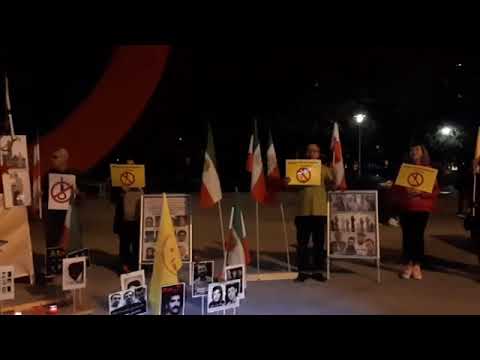 وقفة لأنصار منظمة مجاهدي خلق الإيرانية في مدینة میونیخ