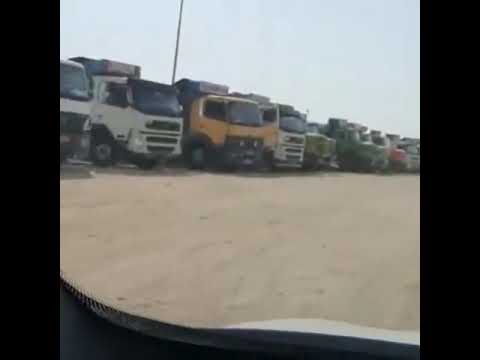إضراب سائقي الشاحنات على مستوى البلاد عند حدود خسروي