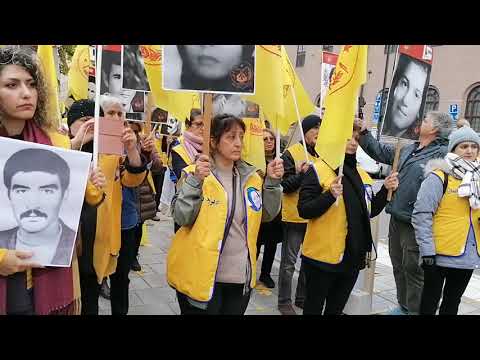 تظاهرات ایرانیان آزاده در استکهلم سوئد همزمان با دادگاه دژخیم حمید نوری - پنجشنبه ۱۵مهرماه