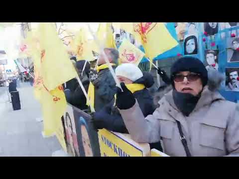 تظاهرات ایرانیان آزاده و هواداران مجاهدین در استکهلم سوئد در برابر دادگاه دژخیم حمید نوری (۱۰آذر)