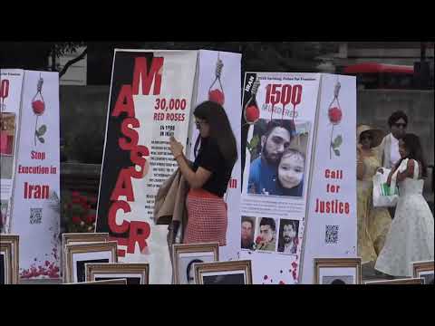 آکسیون ایرانیان آزاده درلندن در حمایت از قیام سراسری مردم ایران