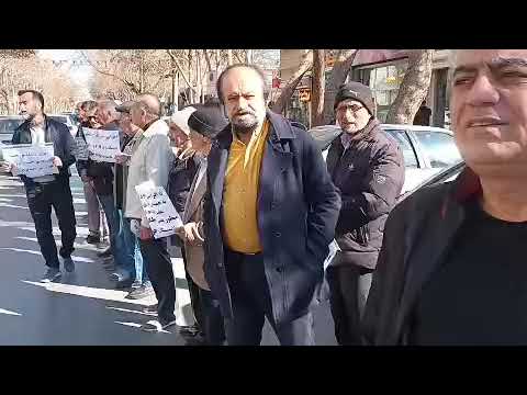 تجمع احتجاجي للمتقاعدي الصلب في اصفهان