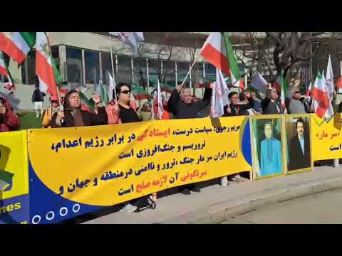 وین - تظاهرات ایرانیان آزاده مقابل آژانس اتمی علیه فعالیتهای اتمی رژیم آخوندی - ۱۴اسفند