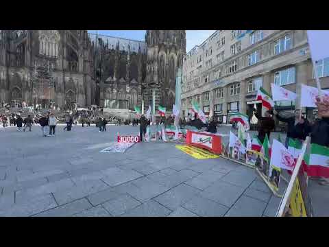 کلن آلمان - تظاهرات ایرانیان آزاده در همبستگی با قیام سراسری - اول اردیبهشت