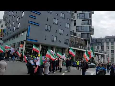 بروکسل - تظاهرات بزرگ ایرانیان آزاده با شعار مرگ بر ستمگر چه شاه باشه چه رهبر - ۲۹اسفند