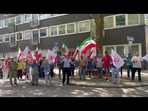 إسن، ألمانيا مظاهرة للإيرانيين الأحرار وأنصار مجاهدي خلق أمام سفارة ألبانيا ضد الاعتداء الإجرامي