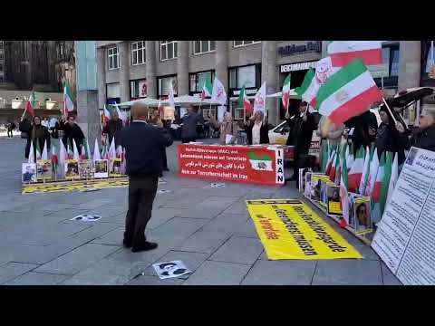 وقف تضامنية فی کلن لدعم الانتفاضة الوطنية في إيران