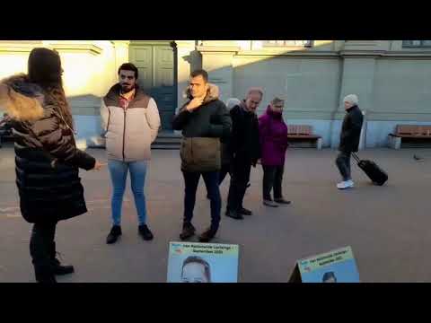برن سوئیس - ایرانیان آزاده با برگزاری میز کتاب یاد شهیدان