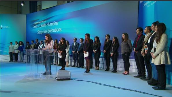 سيدة مريم رجوي رئيسة الجمهورية المنتخبة من قبل المقاومة الإيرانية في مؤتمر دولي عقد في باريس 