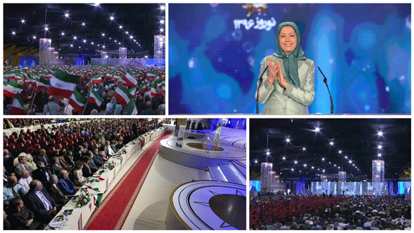 السيدة مريم رجوي الرئىسة المنتخبة من قبل المقاومة الايرانية في احتفال عيد نيروز للمقاومة الايرانيه في آلبانيا
