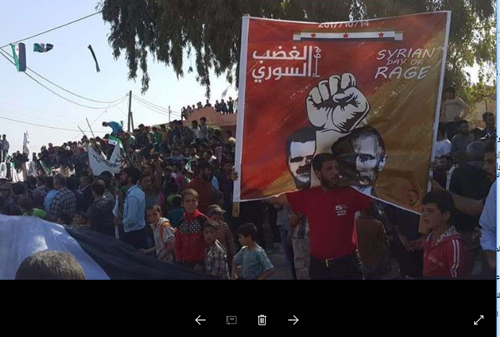 السوريون يجددون مظاهراتهم ضد الأسد في "يوم الغضب السوري"