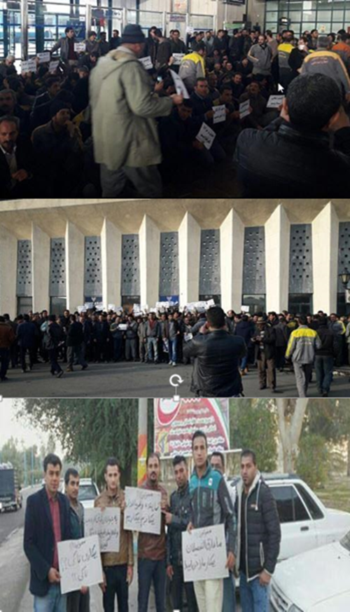 تجمعات احتجاجية في شيراز وتبريز وشوش ورودبار في لورستان ورامشير في خوزستان