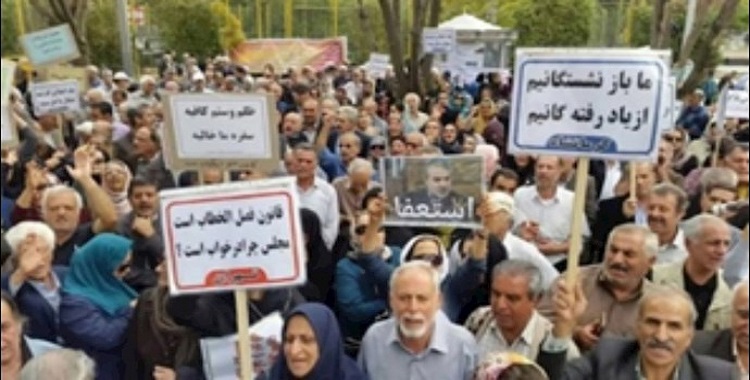 احتجاج وانتفاضة المتقاعدين على مستوى البلاد وحضور لافت للنساء