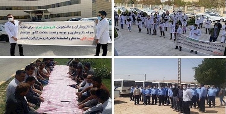 حسب التقاریر الواردة من معاقل الانتفاضة وأنصار مجاهدي خلق في مختلف المدن