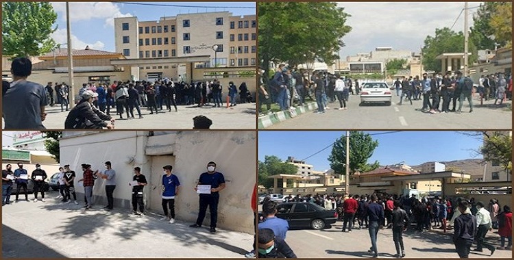 تجمعات شاملة للطلاب احتجاجا على الامتحانات الحضورية – صور و فیدیو