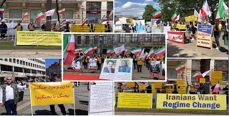 تظاهرات إيرانيین في بروكسل وفيينا تطالب بإحالة قضية الملالي إلى مجلس الأمن الدولي