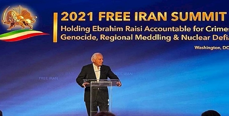 خلال كلمة القاها في مؤتمر ايران حرة