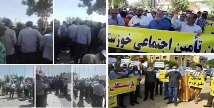 استمرار الاحتجاجات من المتقاعدين إلى المتدربين الطبیين حتی السائقين والعمال في إيران