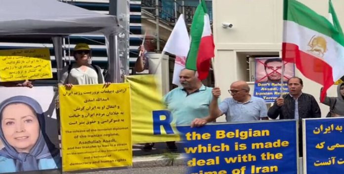 احتجاجا على خطة تبادل السجناء بين بلجيكا والنظام الإيراني- مظاهرات للایرانیین الاحرار و انصار مجاهدي خلق في لندن وفيينا