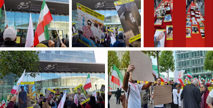 في رسالة الى المحتشدين في لوكسمبرغ احتجاجا على انتهاكات الملالي السیدة مريم رجوي: إيران ستتحرر بأيدي وإرادة الشعب فقط