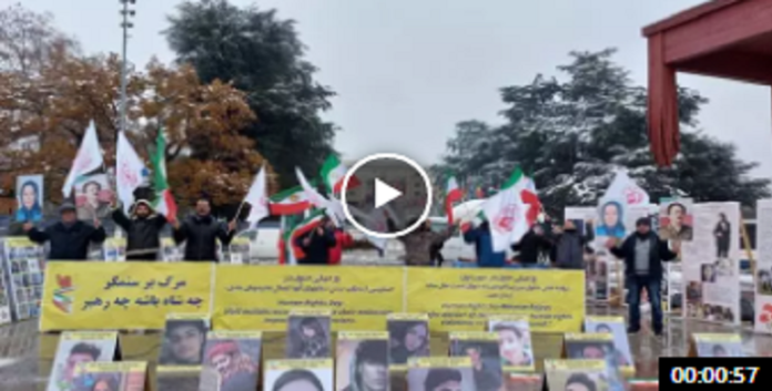 جنيف – احتجاجا على إعدام متظاهرين في إيران ، مظاهرات و معرض صورشهداء الانتفاضة الایرانیةُ لأنصار منظمة مجاهدي خلق