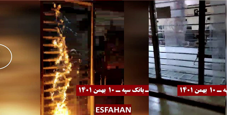 شباب الانتفاضة يستهدفون ما يرمز إلى حكم الملالي في 15 مدينة عشية ذكرى ثورة الشعب الإيراني ضد الشاه