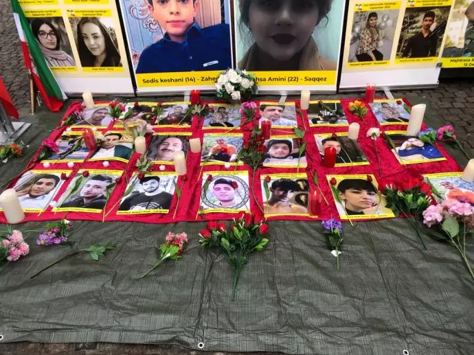 كوبنهاغن، الدنمارك –اقامة معرض صور لانصار مجاهدي خلق تکریماَ لشهداء الانتفاضة الوطنية في إيران