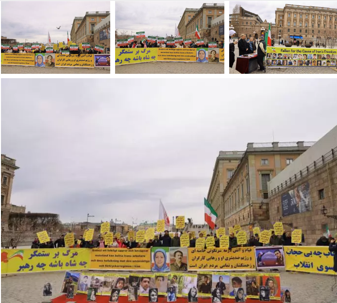 ستوكهولم – تضامن أنصاری مجاهدي خلق مع إضراب العمال الإيرانيين عشية عيد العمال العالمي 
