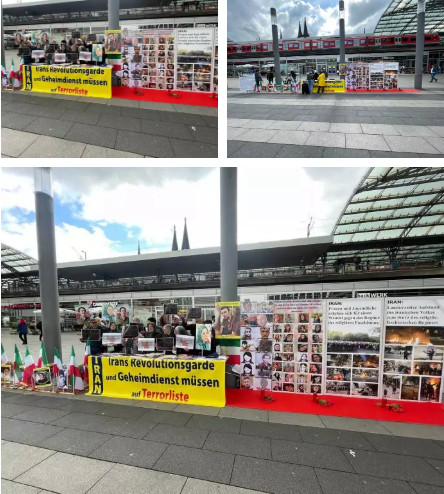 هامبورغ، ألمانيا – معرض أنصار مجاهدي خلق لصور شهداء الانتفاضة الوطنية الإيرانية