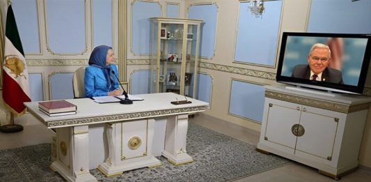لقاء السیدة مريم رجوي مع السناتور روبرت مينينديز، رئيس لجنة العلاقات الخارجية بمجلس الشيوخ الأمريكي