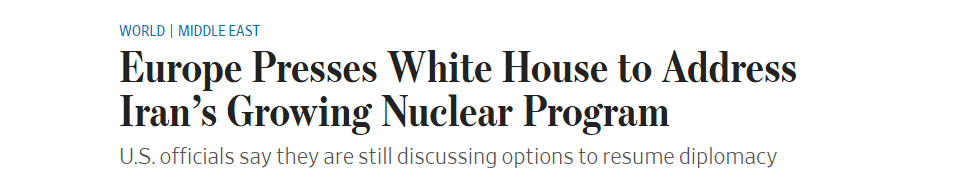 ضغوطات على البيت الأبيض من جانب أوروبا لمعالجة برنامج إيران النووي المتنامي