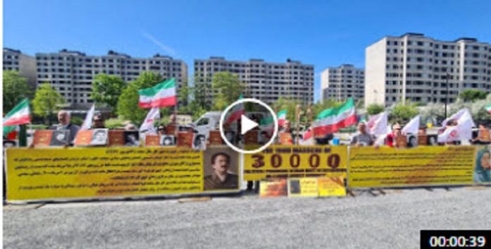 ستوكهولم – أمام محكمة السفاح حميد نوري مظاهرات الإيرانيين و انصار مجاهدي خلق ضد نظام الملالي