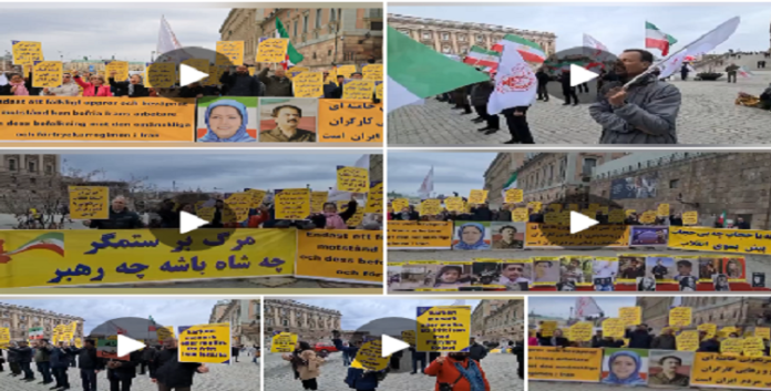 ستوكهولم – تضامن أنصاری مجاهدي خلق مع إضراب العمال الإيرانيين عشية عيد العمال العالمي
